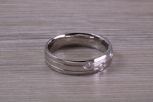 Load image into Gallery viewer, 5 mm Wide Diamond set 18ct White Gold Band