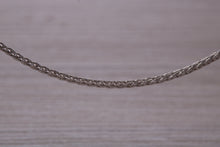 Load image into Gallery viewer, Platinum 16 inch Long Diamond cut Spiga Chain