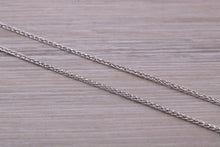 Load image into Gallery viewer, Platinum 16 inch Long Diamond cut Spiga Chain