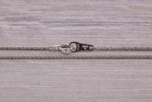 Load image into Gallery viewer, Platinum 16 inch Long Diamond cut Spiga Chain