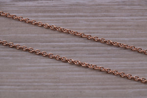 Rose Gold 16 inch Long Trace Chain