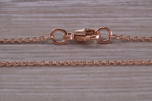 Rose Gold 16 inch Long Trace Chain