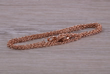 Load image into Gallery viewer, Rose Gold 16 inch Long Trace Chain