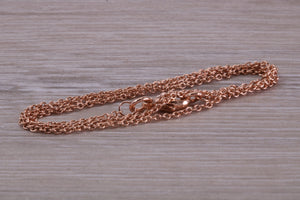 Rose Gold 16 inch Long Trace Chain