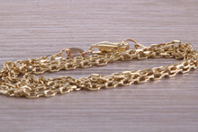 Load image into Gallery viewer, Diamond cut Flat Curb Chain, 16 Inches Long in Yellow Gold