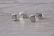 Load image into Gallery viewer, Dainty and Simple everyday Diamond Solitaire Stud Earrings