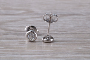 Dainty and Simple everyday Diamond Solitaire Stud Earrings