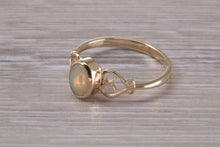 Load image into Gallery viewer, Natural Oval cut Opal set Yellow Gold Ring