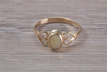 Load image into Gallery viewer, Natural Oval cut Opal set Yellow Gold Ring