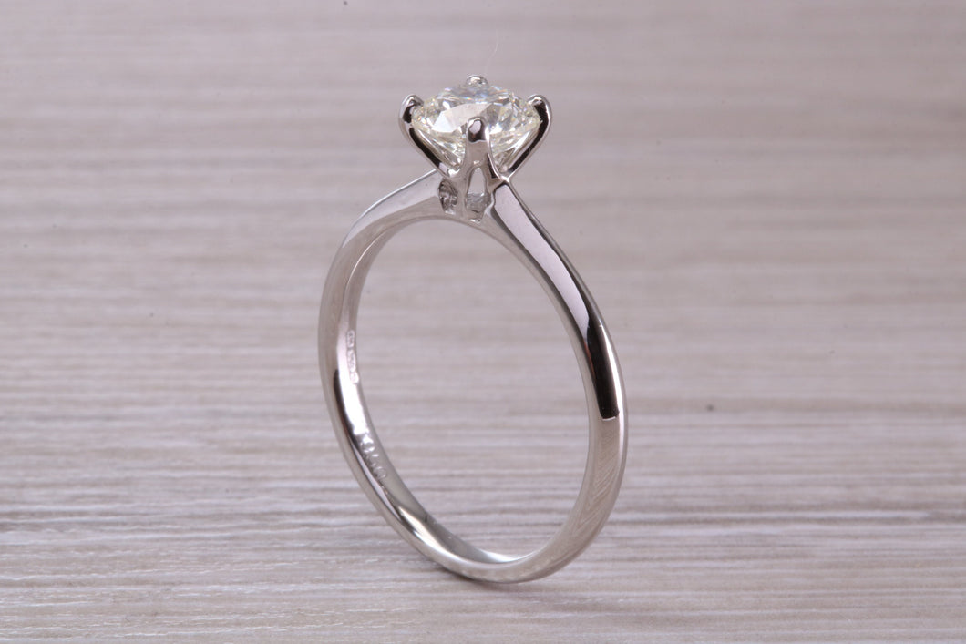 Elegant and Timeless One carat Diamond set Platinum Solitaire