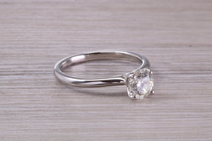 Elegant and Timeless One carat Diamond set Platinum Solitaire