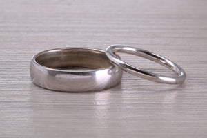 His and Hers Matching Platinum Wedding Bands