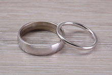 Load image into Gallery viewer, His and Hers Matching Platinum Wedding Bands