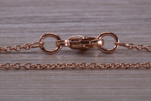 Rose Gold 16 inch Long Trace Chain