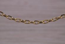 Load image into Gallery viewer, Diamond cut Flat Curb Chain, 16 Inches Long in Yellow Gold