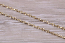 Load image into Gallery viewer, Diamond cut Flat Curb Chain, 16 Inches Long in Yellow Gold