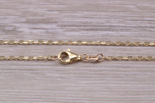 Load image into Gallery viewer, Diamond cut Flat Curb Chain, 16 Inches Long in Yellow Gold