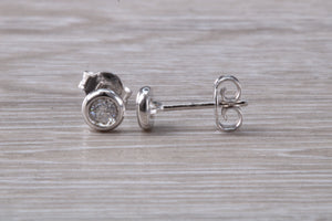 Dainty and Simple everyday Diamond Solitaire Stud Earrings