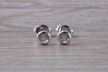 Load image into Gallery viewer, Dainty and Simple everyday Diamond Solitaire Stud Earrings