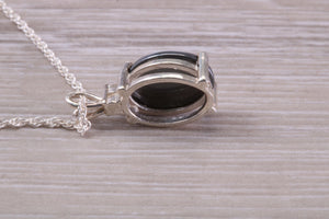 Natural Oval Cut Hematite set Necklace, Made From Solid Sterling Silver