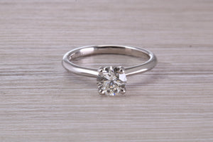 Elegant and Timeless One carat Diamond set Platinum Solitaire