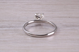 Elegant and Timeless One carat Diamond set Platinum Solitaire