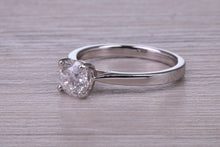 Load image into Gallery viewer, Elegant and Timeless One carat F SI 2 Graded Diamond set Platinum Solitaire