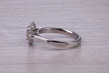 Load image into Gallery viewer, Cushion cut Diamond Halo set Platinum Ring