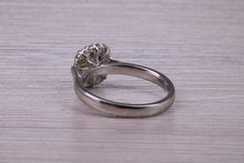 Load image into Gallery viewer, Cushion cut Diamond Halo set Platinum Ring