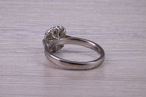 Cushion cut Diamond Halo set Platinum Ring