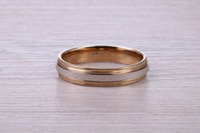 Load image into Gallery viewer, Matching Bridal His and Hers White and Yellow Gold Wedding Band