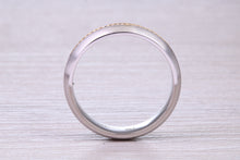 Load image into Gallery viewer, 6 mm Wide 18ct White and Yellow Gold Wedding Band