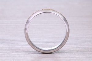 6 mm Wide 18ct White and Yellow Gold Wedding Band