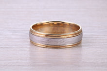 Load image into Gallery viewer, Matching Bridal His and Hers White and Yellow Gold Wedding Band