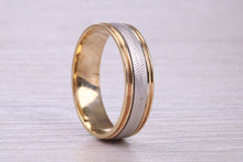 Load image into Gallery viewer, Matching Bridal His and Hers White and Yellow Gold Wedding Band