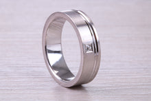 Load image into Gallery viewer, Chunky 6 mm Wide Gents Diamond set White Gold Band
