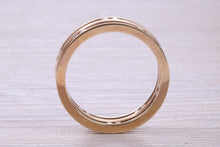 Load image into Gallery viewer, Gents 6 mm wide Chunky Cut Out Yellow Gold Band