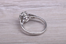 Load image into Gallery viewer, 1.50ct Green Amethyst and Diamond set Platinum Ring