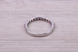 Stunning Ruby and Diamond set 18ct White Gold Eternity Ring