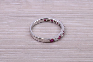 Stunning Ruby and Diamond set 18ct White Gold Eternity Ring