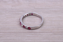 Load image into Gallery viewer, Stunning Ruby and Diamond set 18ct White Gold Eternity Ring