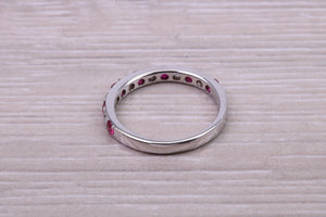 Stunning Ruby and Diamond set 18ct White Gold Eternity Ring