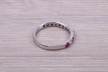 Load image into Gallery viewer, Stunning Ruby and Diamond set 18ct White Gold Eternity Ring