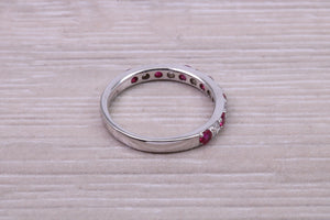 Stunning Ruby and Diamond set 18ct White Gold Eternity Ring