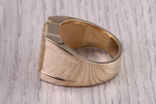 Load image into Gallery viewer, Half carat set Chunky and Very Dressy Gents Natural Diamond set Signet Ring, Made From Solid Yellow Gold, British Hallmarked